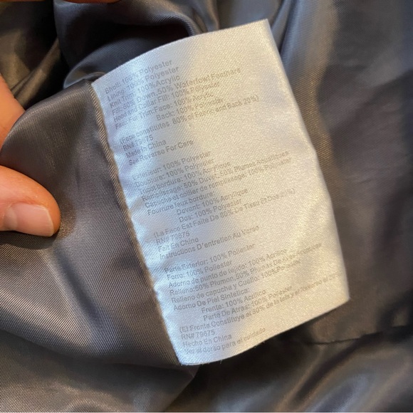 michael kors mid-length down-filled puffer parka jacket in brown-grey - Picture 6 of 7